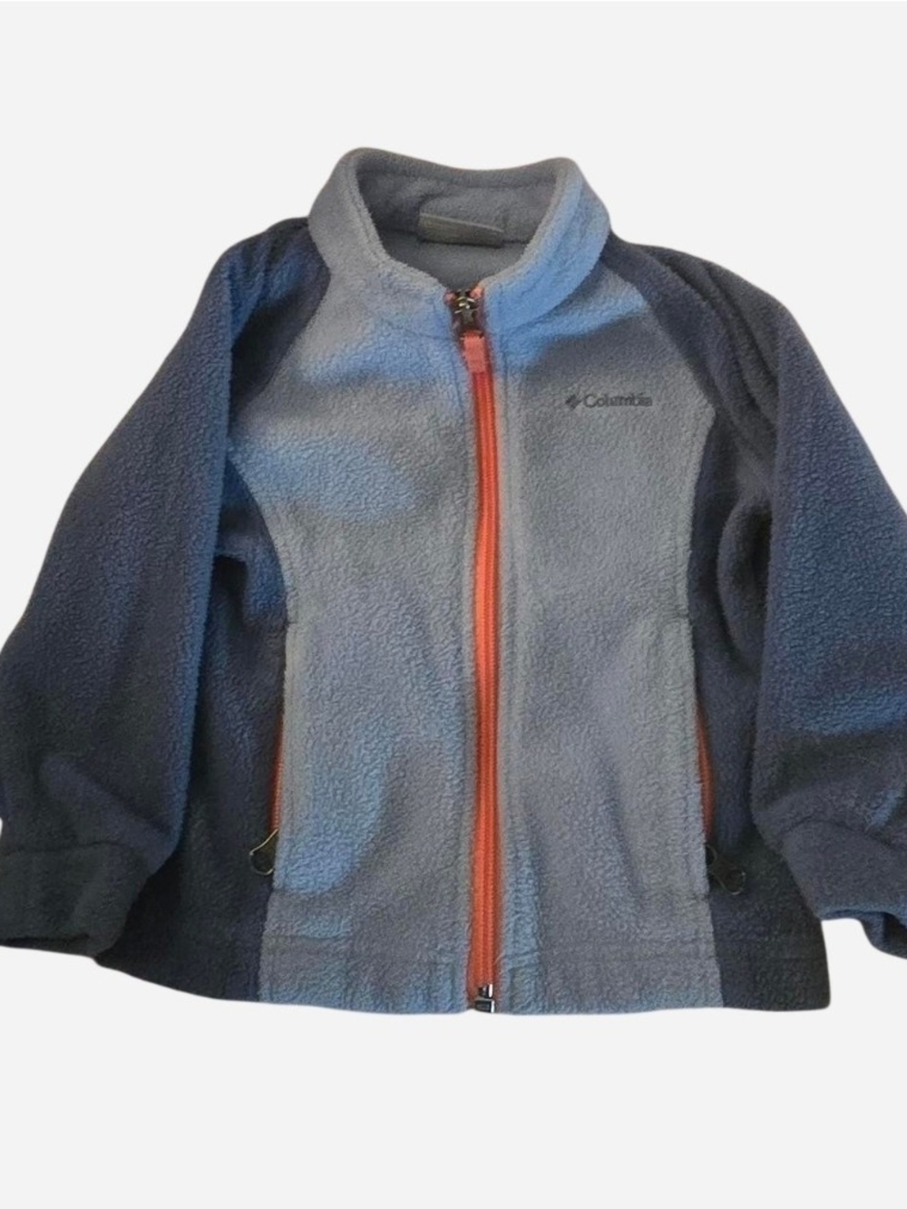 Columbia Toddler Girls 2T Fleece Jacket Purple/Lavender Orange Full Zip Pockets